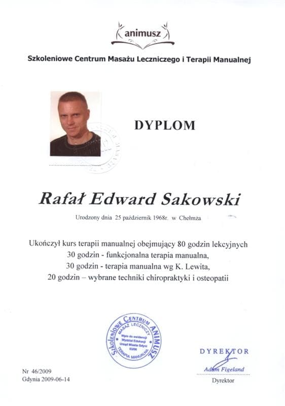 Certyfikat Rafała Sakowskiego 21