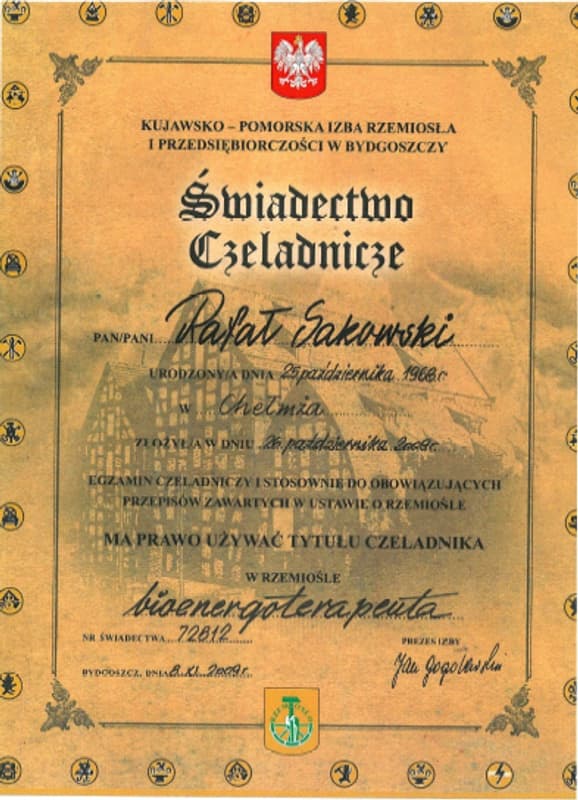 Certyfikat Rafała Sakowskiego 32