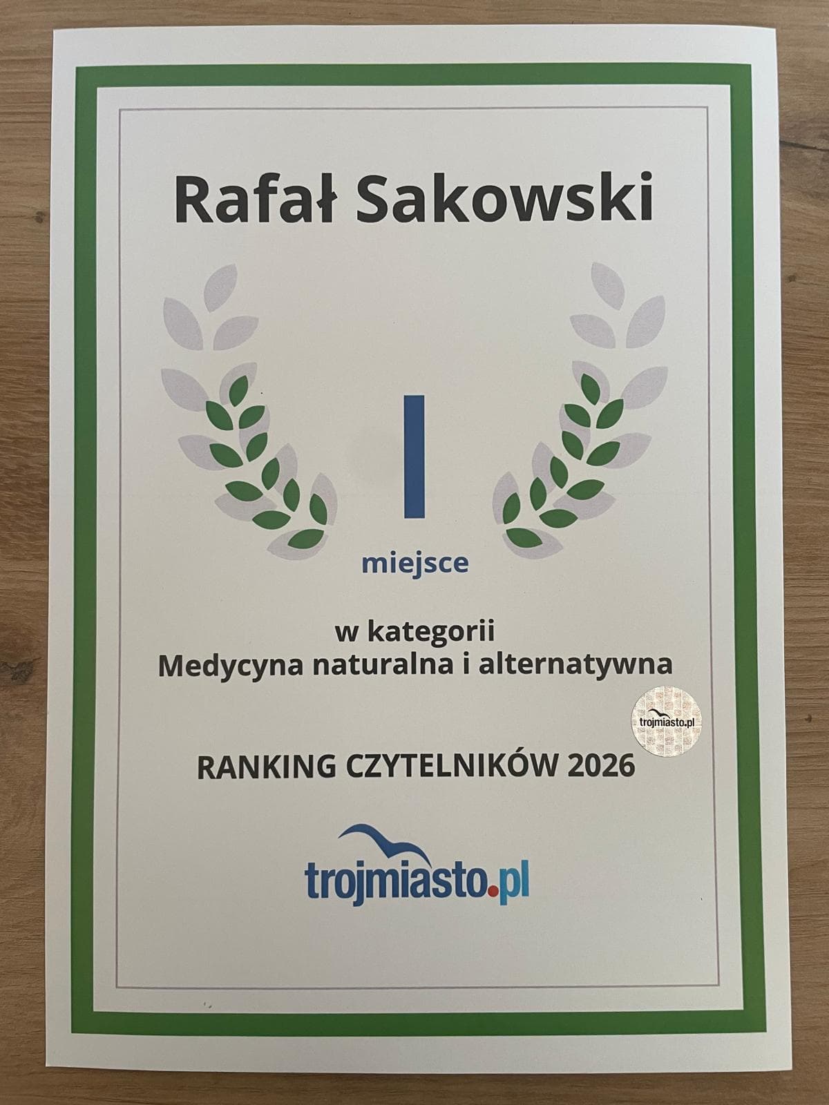 Certyfikat Rafała Sakowskiego 36